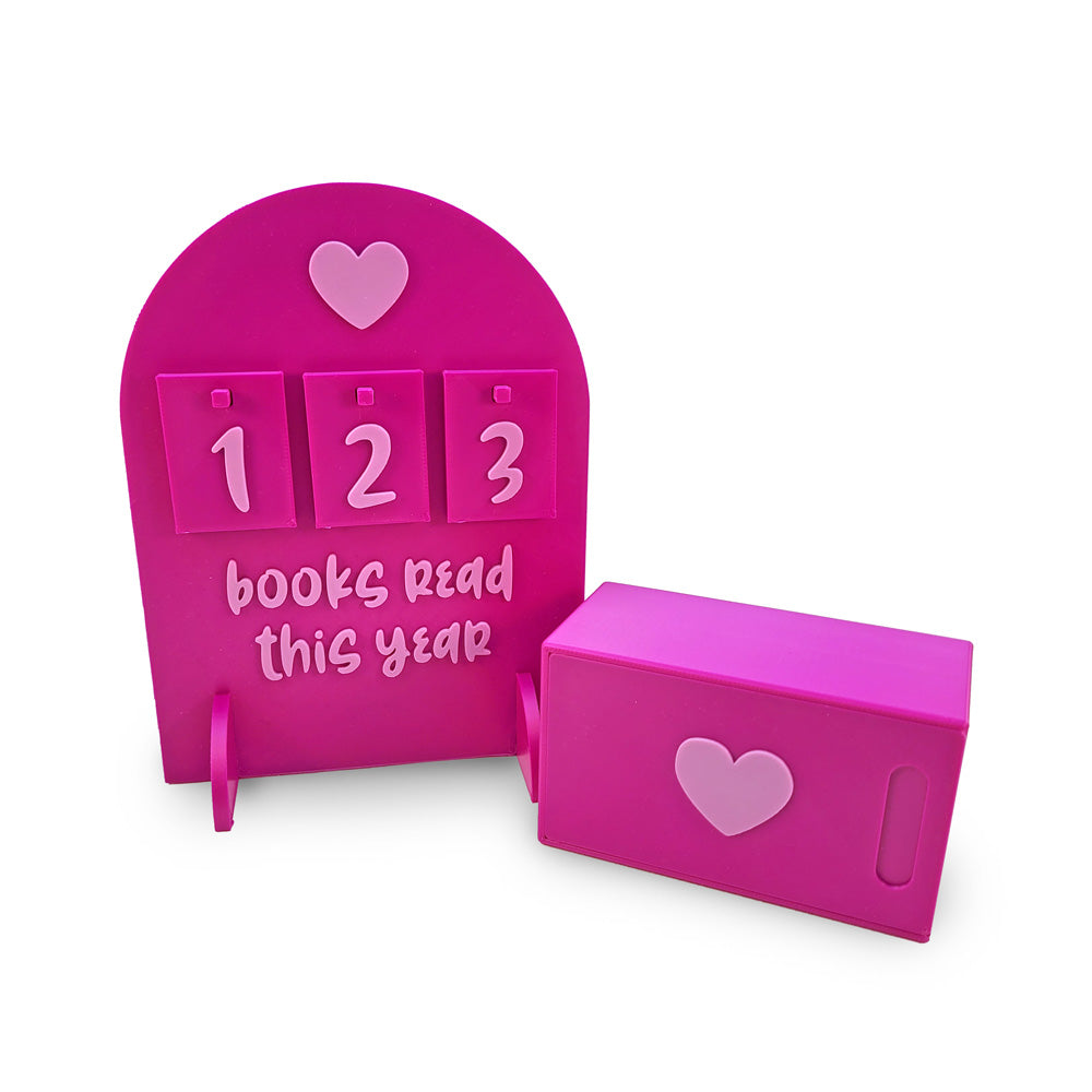 Books Read This Year Reading Tracker Sign - Heart / Romance