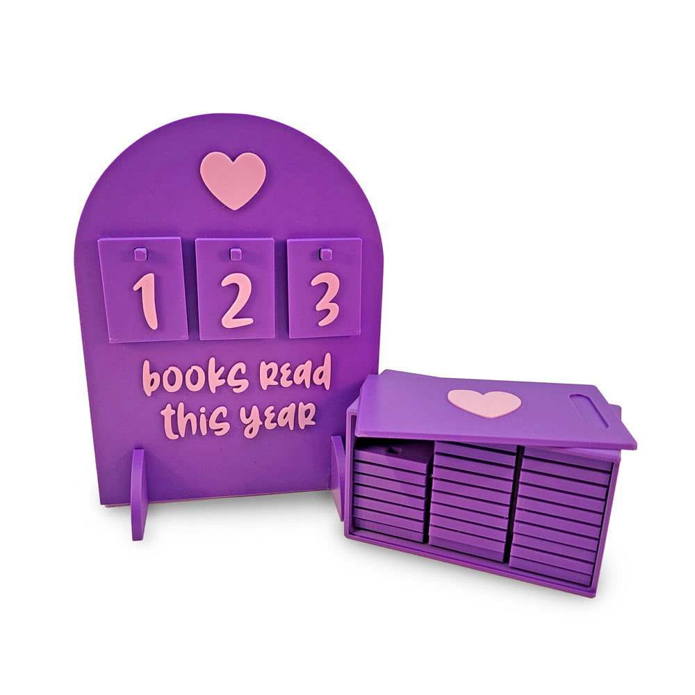 Books Read This Year Reading Tracker Sign - Heart / Romance