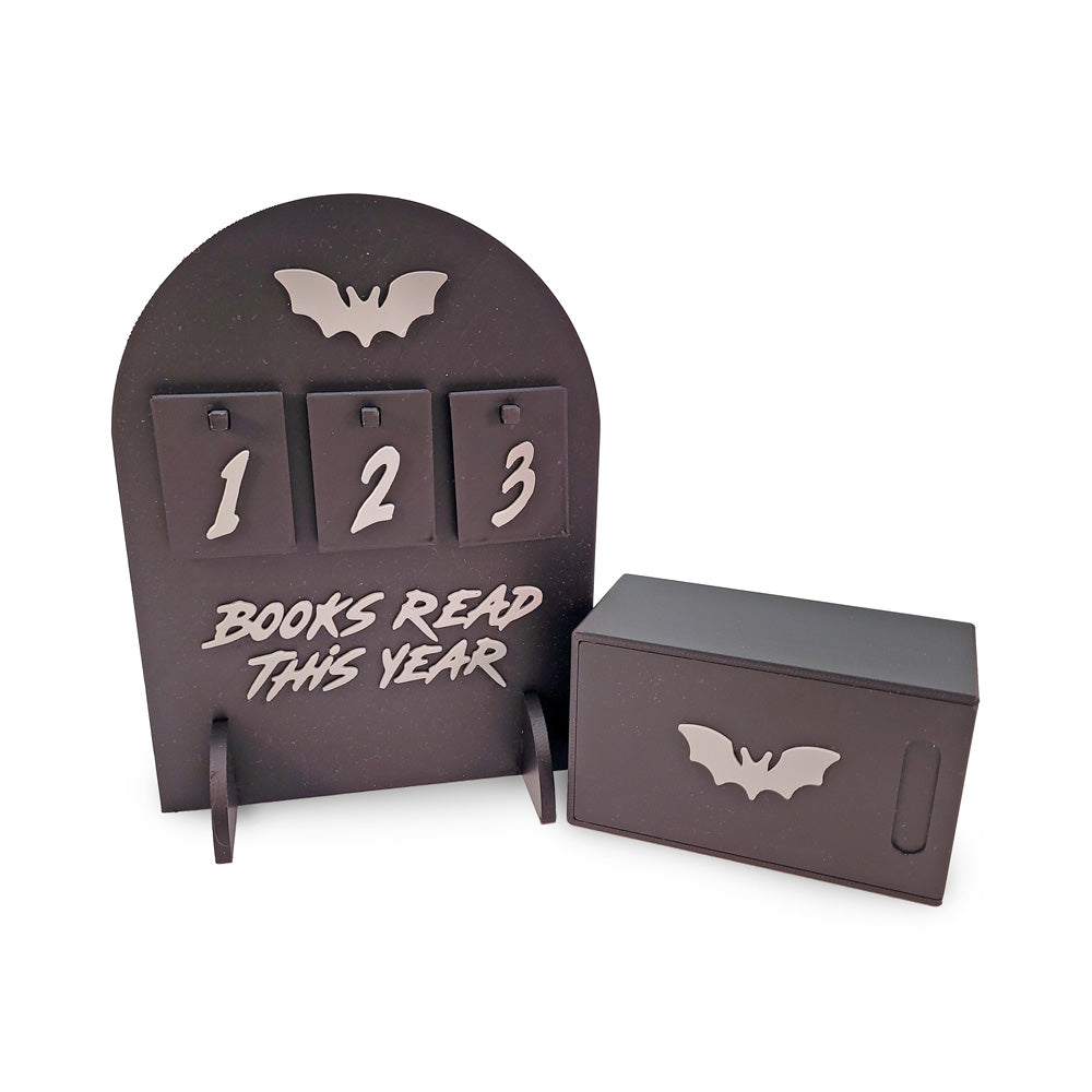 Books Read This Year Reading Tracker Sign - Bat / Spooky