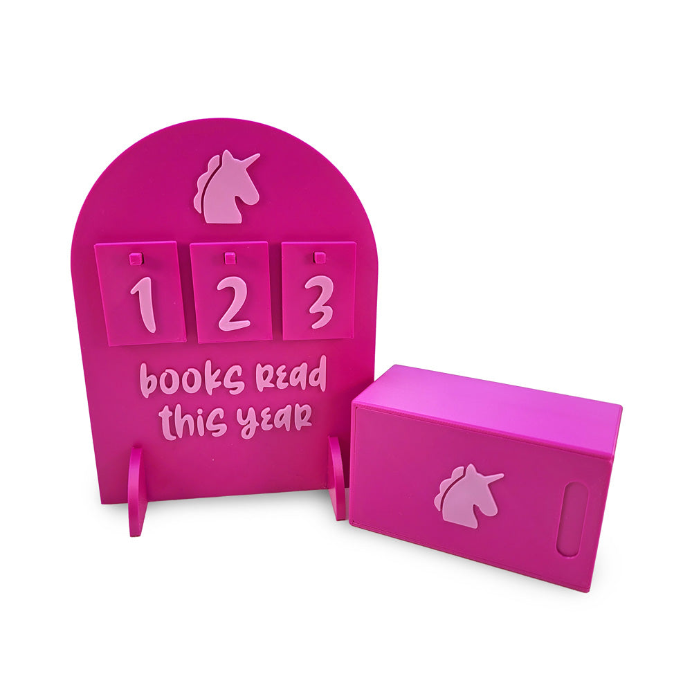 Books Read This Year Reading Tracker Sign - Unicorn / Fantasy