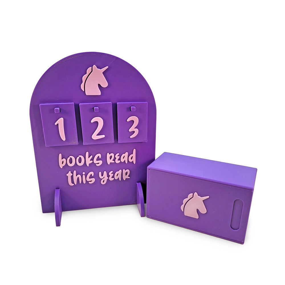 Books Read This Year Reading Tracker Sign - Unicorn / Fantasy